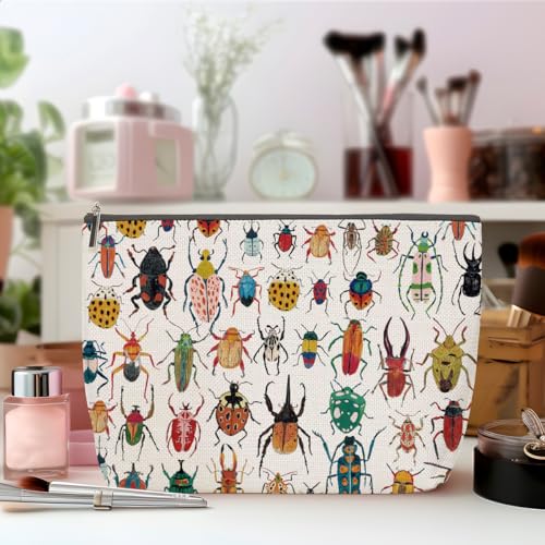ZHAMEN Colorful Insect Makeup Bag Beetle Bug Lover Gifts Cosmetic Bag - color: Multicolor 1276