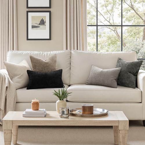 MIULEE Decorative Couch Throw Pillow Covers 16x16 Inch Neutral Khaki 2 Pack - color: Khaki, size: 16" x 16" (Pack of 2)