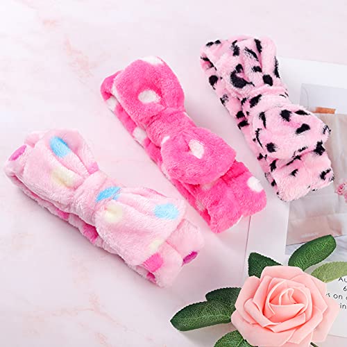 LAXIZAR 10 PCS Bow Headbands Shower Spa Headbands Headwraps for Women