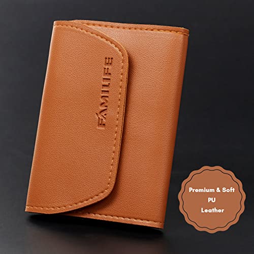 FAMILIFE Gifts for Men, Manicure Set Clippers Manicure Kit Nail Clipper Sets 16pcs Mens Grooming Kits Professional Stainless Steel Nail Kit Brown Leather Case Travel Kits - color: Medium Brown