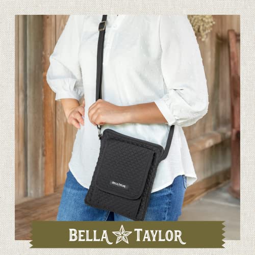 Bella Taylor Mini Crossbody, Quilted Handbag for Women - color: Vintage Black