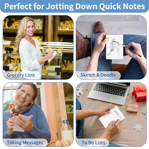 Hoiny 6 Pack Note Pads 4x6, Blank Server Notepad, Small Memo Scratch Paper - style: 6 Pack