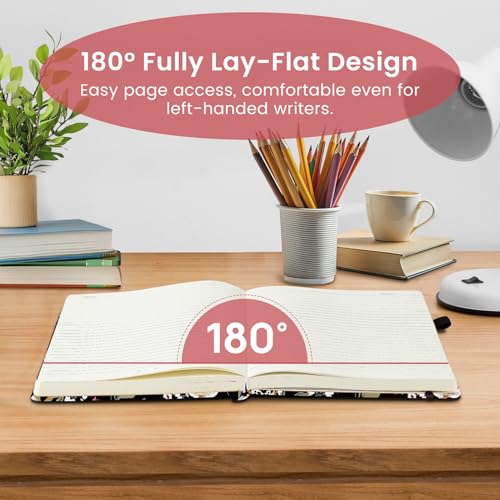 Taja Aesthetic Lined Journal for Women, Pretty Notebooks for Work & Study - color: C-Vintage Blooms