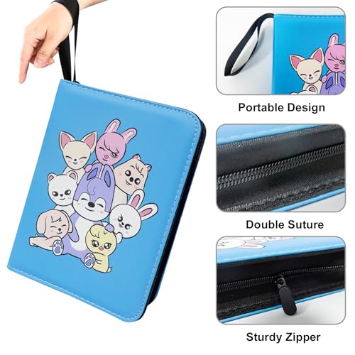 400 Pockets Kpop Photocard Binder,Portable Waterproof PU Storage Album,RL54 - color: Kpop02-400