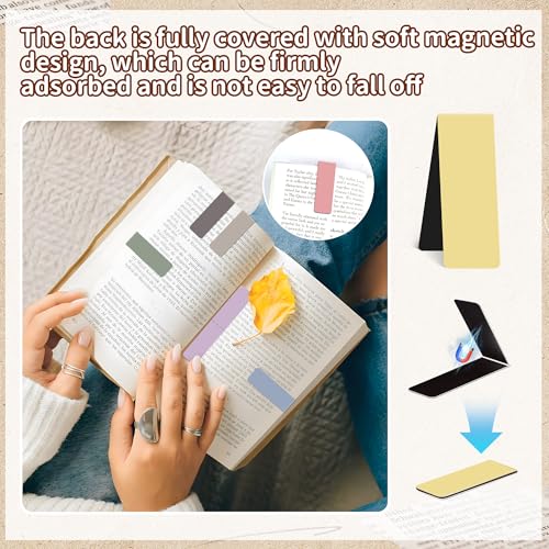 96Pack Magnetic Bookmarks for Reading,Women Men Teacher Book Lovers Gifts - style: Morandi