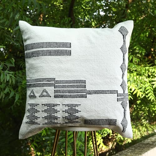 Trade Star 100% Cotton Sabra Kilim Cushion Cover Beautiful Sofa Pillow Case Handloomed Cushion Case for Home Decor Boho Pillow Cover 18x18 Inches - color: Pattern -18