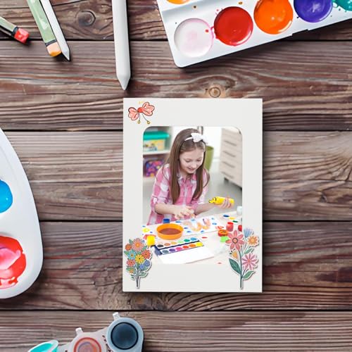 30Pcs 4x6Inch White Paper Photo Frames with String & Clips - color: White, size: 4x6inch