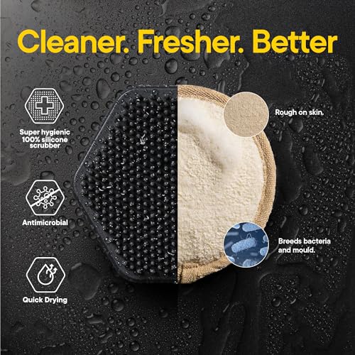 TOOLETRIES Silicone Face Scrubber, Facial Cleansing Brush - Charcoal - color: Charcoal
