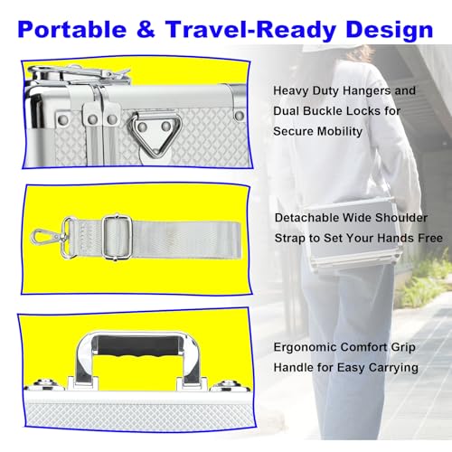 Lockable Trading Sports Card Case Storage Box Holder Organizer - color: Silver, size: Small