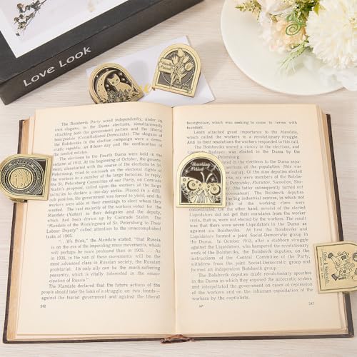 CRASPIRE Butterfly Vintage Journal Clip Metal Travelers Notebook Book Bill Binder Clips Holder Alloy Antique Bronze Decorative Travelers for TN Travelers Art Reading Decoration Accessories - style: Butterfly-1