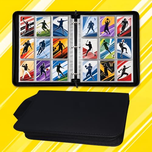 Card Binder, 9 Pocket 990 Card for Collectible Trading Card Albums - color: 990-BLACK-1