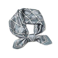 100% Mulberry Silk Scarf - 25.6" Square Neckerchief & Headscarf Gift Packed - color: Bluish
