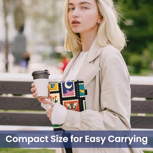 Taja Pretty Lined Journal for Women, Aesthetic Hardcover Leather Journal - color: E-Stamp, size: A-Lined