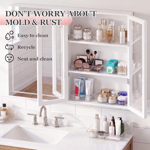 DILIBRA 16 Pcs Clear Extendable Drawer Organizer, 3-Size Adjustable - size: 4Pcs Large + 8Pcs Medium + 4Pcs Small
