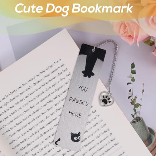 Black Inspirational Funny Cute Cat Bookmark for Reading Women - style: Cat Paw 2