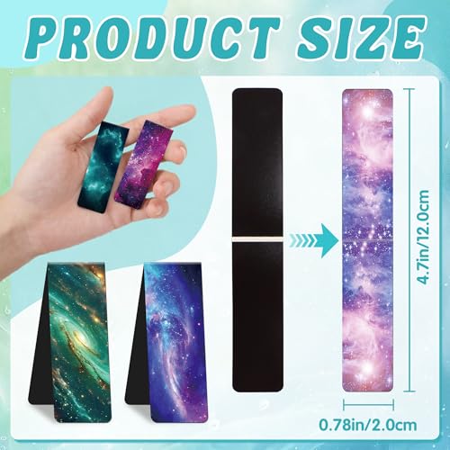48PCS Magnetic Bookmarks Bulk Magnet Bookmarks Book Lovers Gifts - style: Night Sky