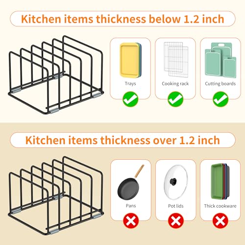 Cutting Board Organizer, Kitchen Cabinet Organizer - style: 1PC(Medium)