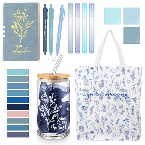 14 Pcs Inspirational Journal Kit for Women, Blue - color: Blue