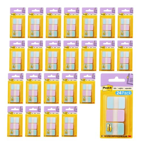 Post-it Pastel Color Tabs, 3 Colors, 3x3 inches, 24-Pack - style: 24 Pack