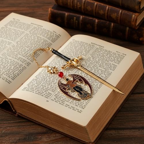 ACOTAR Night Court Metal Bookmark, Dark Fantasy Page Marker Gift - style: Azriel