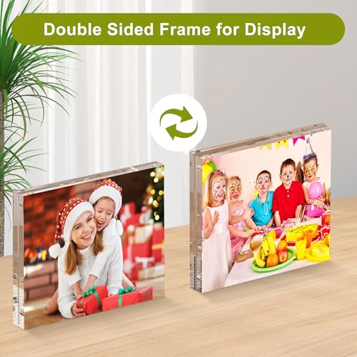 8 Pack 4X4 Inch Acrylic Picture Frames - size: 4X4