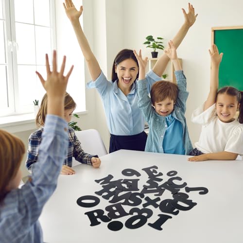 Engrowtic 152 Pcs Magnetic Alphabet Letters Set, Black Classic