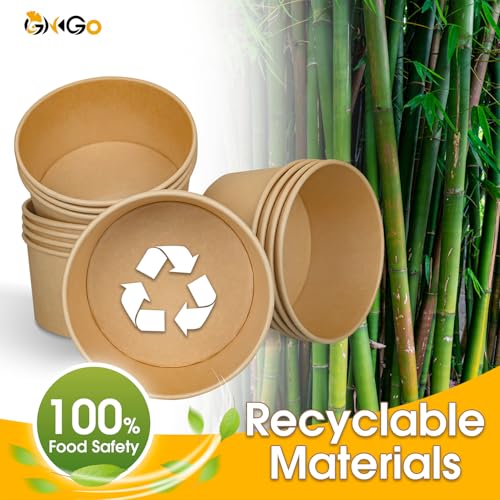 Ginkgo 90 Count 30 oz Extra Large Disposable Paper Bowls
