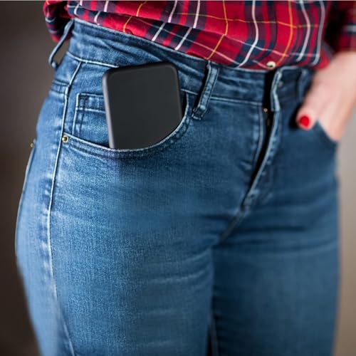 Kintion Pocket Mirror, 1X/3X Magnification LED Compact Mirror (Black) - color: Black