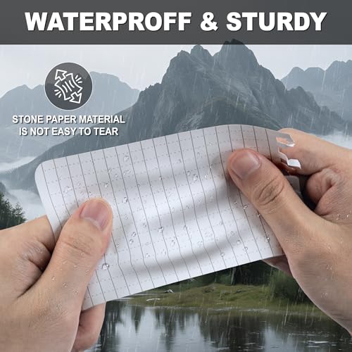 GLORYFIRE 5 Pack Waterproof Notebook, 3"x5" Top-Spiral Pocket Notepad - size: 5 Pack