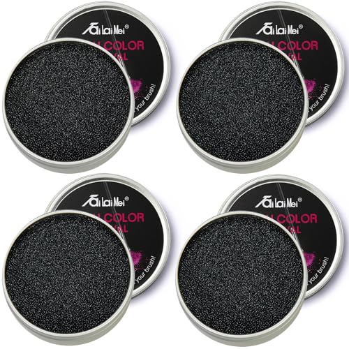 TailaiMei 4 Pack Color Removal Cleaner Sponge, Quickly & Easily Clean Makeup Brushes Without Water or Chemical Solutions Eliminating Drying Time - Switch Eyeshadow Colored Immediately - color: 4 Pack, Black Cleaner sponge