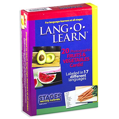 Lang-O-Learn Stages Learning Materials Stages Learning Materials ESL Fruits & Vegetables Vocabulary Cards Flashcards for English, Spanish, French, German, Chinese, Korean +More