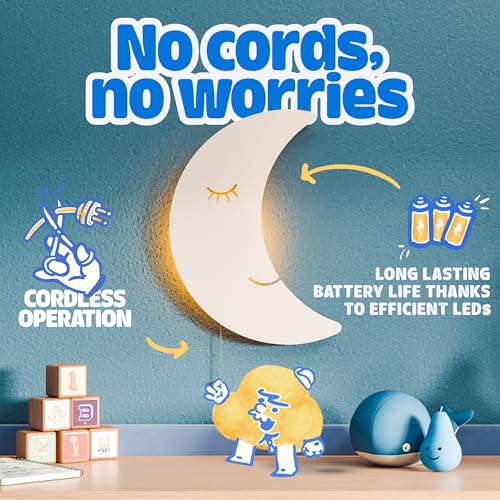 Moon Light - Floating Moon Wall Lamp | Baby Nursery Moon Night Light - color: Moon