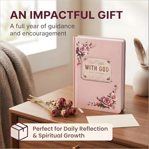 One Minute With God for Women,One-Minute Daily Devotional Hardcover with Scripture,Faith-Based Guided Journal for Women, Inspirational Gift for Christian Women