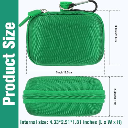 Sanwuta 4 Pcs Travel Card Games Case, Playing Card Case, Eva, Black, Green - color: Green