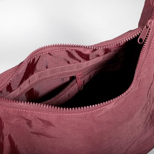 FASTFAIRY Nylon Shoulder Bag: Lightweight Adjustable Strap - color: Large-mahogany, size: Large