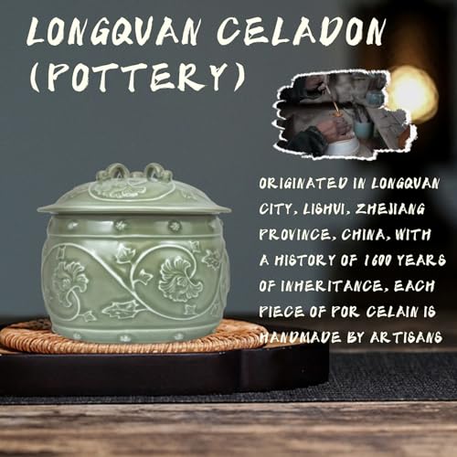 Handmade porcelain jar - 700ml loose tea collector-level decoration