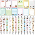 Dispowreath 24 Pcs German Shepherd Dog Sticky Notes with Pens Themed Party Favors Gifts Cute Notepad Memo Notes Pads Black Ink Ballpoint Pen for Dog Lover Christmas Gifts Office School Supplies - style: Shepherd Dog