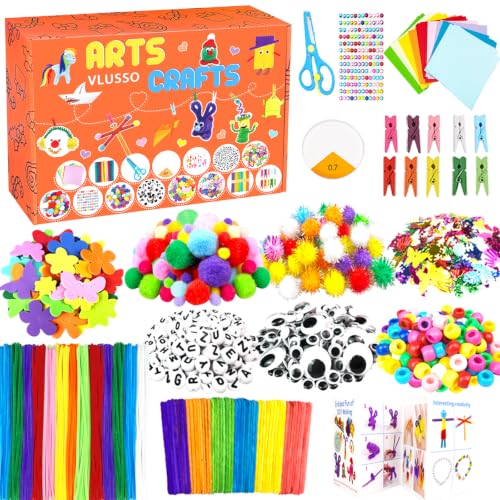 VLUSSO DIY Arts and Crafts Supplies Kit Materials Set for Kids and Toddlers - size: 2000pcs-1