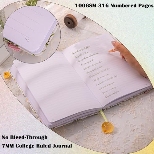 TIEFOSSI Lined Journal for Women, A5 College Ruled Notebook for Writing - color: Pink, size: Lined