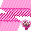 Ctosree 240Sheets Flower Wrapping Paper,Waterproof Korean Bouquet Wrap 23in - color: Hot Pink
