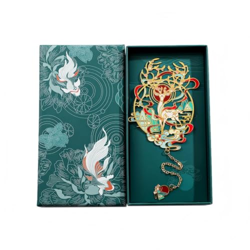 Shan Hai Jing Divine Beasts Bookmark Phoenix Dragon Koi Deer Good Luck Gift - color: Style 1 Gift Boxed
