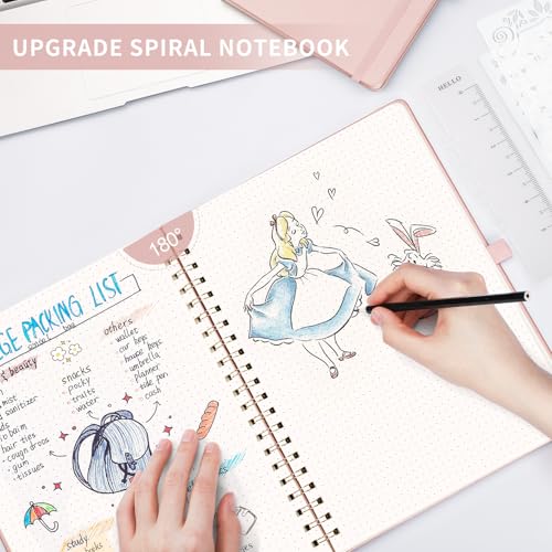 AHGXG Dotted Journal, 110 Pages, A4 (8.5" x 11") - color: Rose Gold, style: A4-Dotted