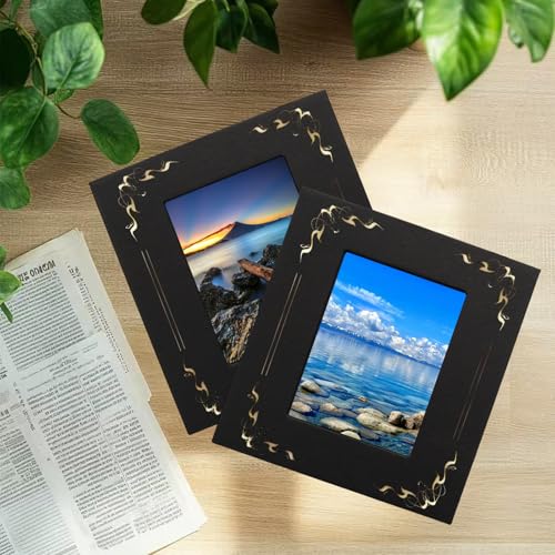 30Pcs 3x3Inch Black Paper Photo Frames with String & Clips - color: Black, size: 3x3inch