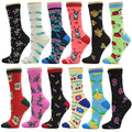 Frenchic 12/24/48 Pairs Pack Women's Colorful Patterned Cute Funny Casual Fashion Crew Socks - color: Multi #6