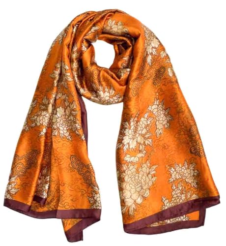 Acotavie Scarfs for Women Dressy Fashion Scarves Long Floral Pattern Scarf - color: C044