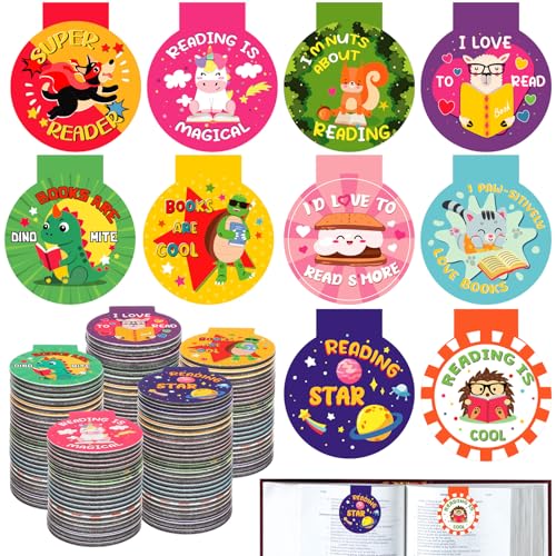 Resurhang 100 Pcs Reading Rewards Magnetic Bookmarks Reading Gifts for Kids - style: Reading Rewards