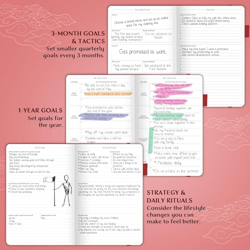 Legend Planner Undated, Weekly & Daily Goal Journal, A5 Wine Red - color: Wine Red Gold (Undated), size: A5 (5.5'' x 8.3'')