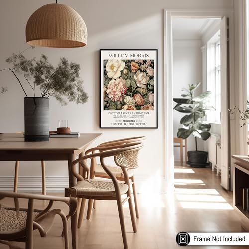 Poster Master William Morris Poster - Chrysanthemum Print - Flower Art - Botanical Art - Exhibition Print - Textile Pattern Design - Floral Illustration - Living Room or Bedroom Wall Decor - 8x10 UNFRAMED Wall Decor - color: Style-09, size: 8"L x 10"W
