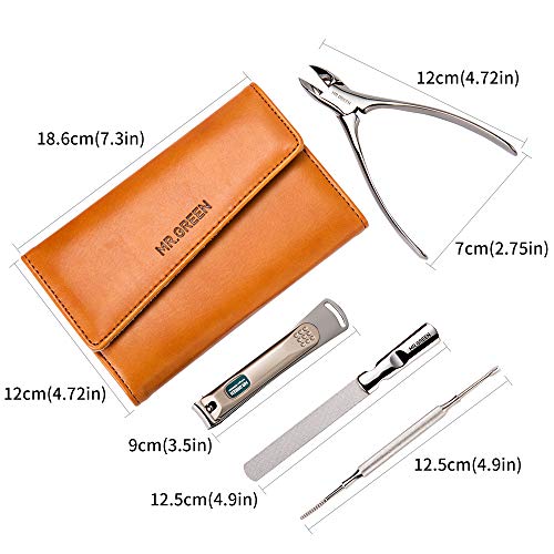 4 Pcs Manicure Set, Pedicure Sets, Nail Clipper Stainless Steel Professional Nail Cutter with Travel Case - color: Mr-6036