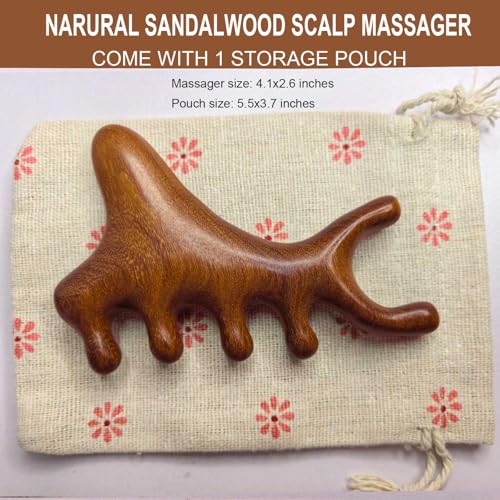 Wooden Scalp Massager, Head Massager Scalp for Stress Relax
